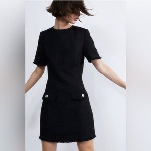 H&M Black Mini Dress with Elegant Design